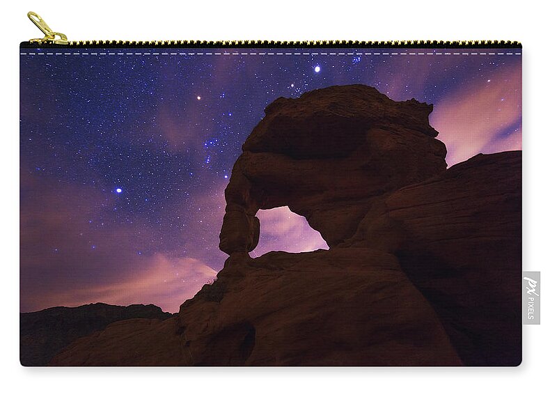 Nevada Zip Pouch featuring the photograph Fire Arch by Dustin LeFevre