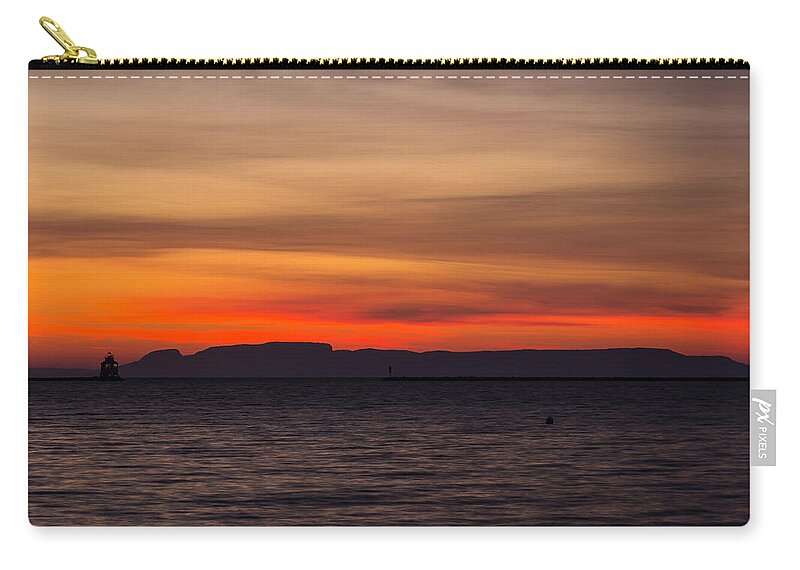 Sunrise Zip Pouch featuring the photograph Fire In The Sky by Linda Ryma