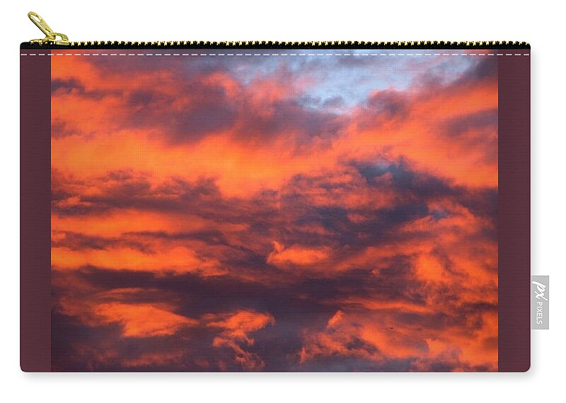 Oregon Zip Pouch featuring the photograph Fire Sky by Chris Dunn