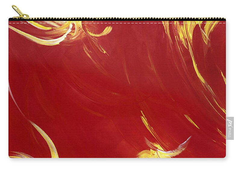 Abstract Carry-all Pouch featuring the painting Fireworks by Tamara Nelson