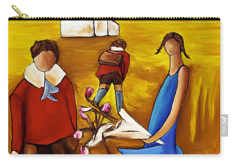 First Love Zip Pouch featuring the painting First Love by William Cain