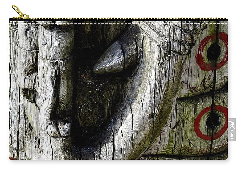Totem Zip Pouch featuring the photograph Fish Hook by Cathy Mahnke
