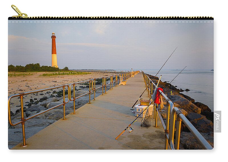 Fishing Carry-all Pouch featuring the photograph Fishin' Barney at Sun Rise by Mark Rogers
