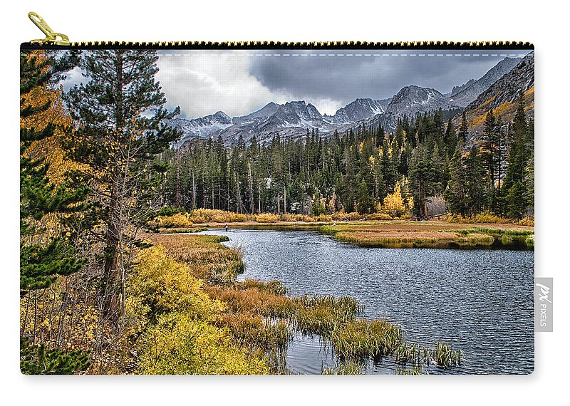 Lake Zip Pouch featuring the photograph Fishing Spot by Cat Connor