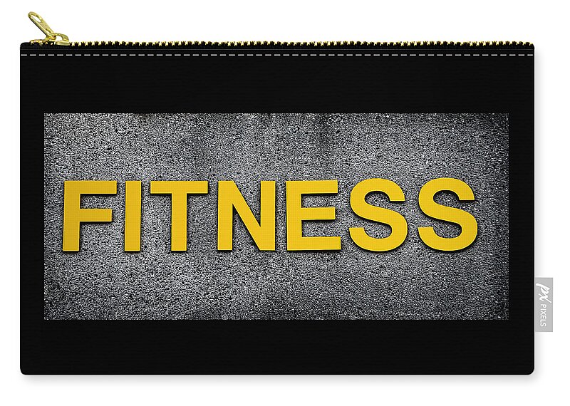 Sign Zip Pouch featuring the photograph Fitness by Phil Cardamone