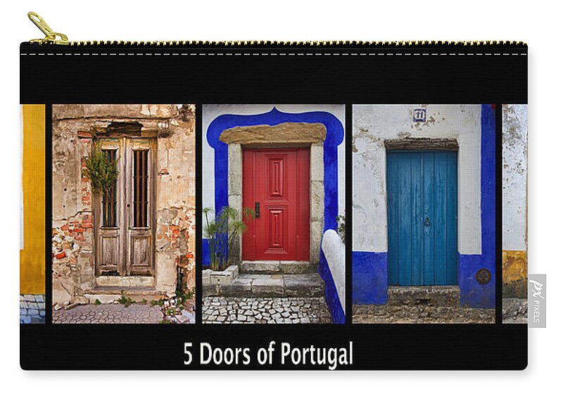 Door Carry-all Pouch featuring the photograph Five Doors of Portugal by David Letts