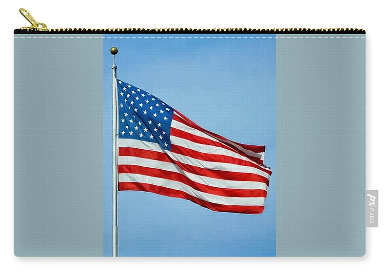 Flag Carry-all Pouch featuring the photograph Flag USA by Holden The Moment