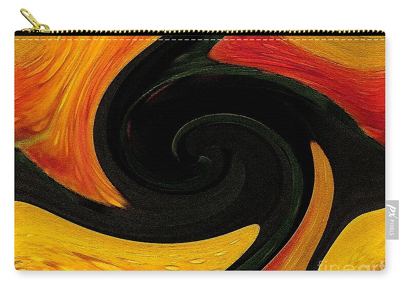 Zantedeschia Zip Pouch featuring the painting Flame Twirls by J McCombie