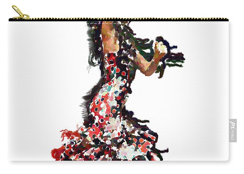 Flamenco Zip Pouch featuring the photograph Flamenco Series #12 by Mary Machare