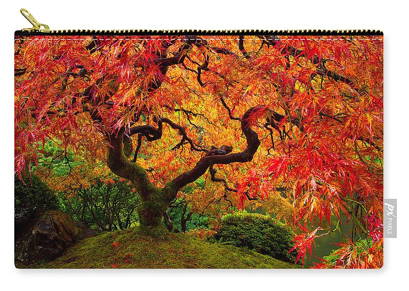 Portland Carry-all Pouch featuring the photograph Flaming Maple by Darren White