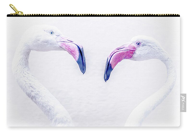 Art Zip Pouch featuring the photograph Flamingo by Mats Silvan