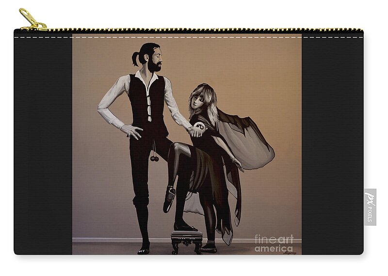 Fleetwood Mac Carry-all Pouch featuring the painting Fleetwood Mac Rumours by Paul Meijering