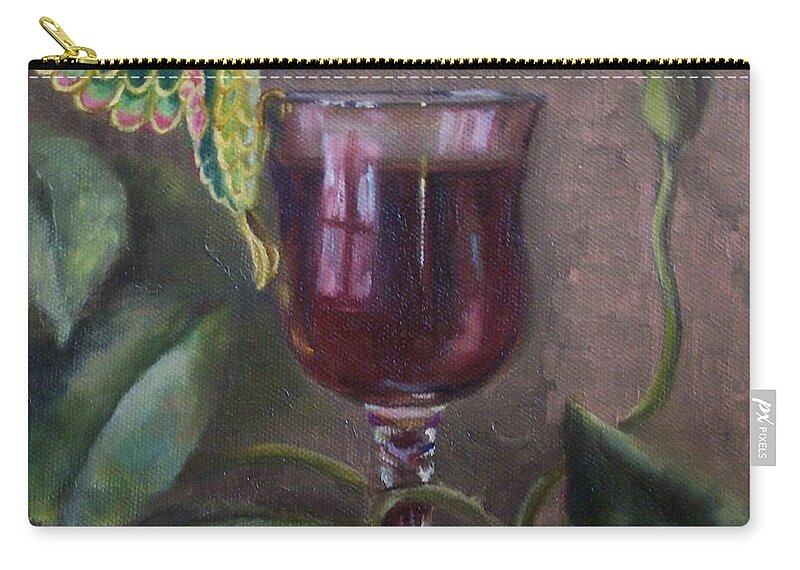 Still Life Zip Pouch featuring the painting Flight of Fancy by Marlene Book