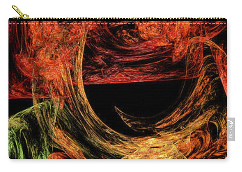 Abstract Zip Pouch featuring the digital art Flight To Oz by Andee Design