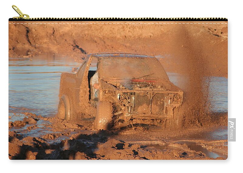 Nissan Zip Pouch featuring the photograph Flingin' Mud by David S Reynolds