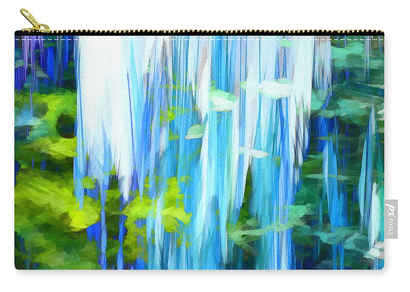 Float Zip Pouch featuring the mixed media Float 1 by Angelina Tamez