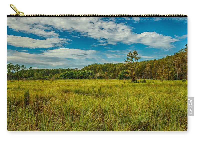 Florida Zip Pouch featuring the photograph Florida SawGrass Prairie II by George Buxbaum