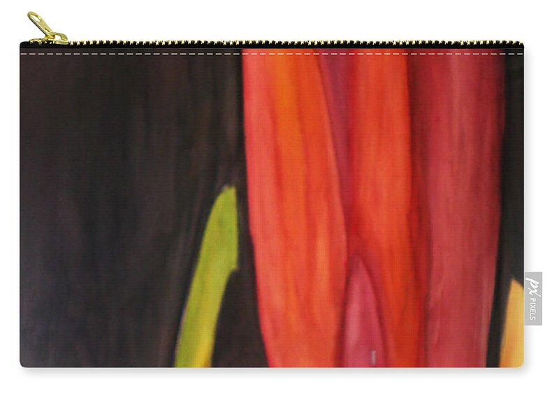 Flower Image Zip Pouch featuring the painting Flourish by Yael VanGruber