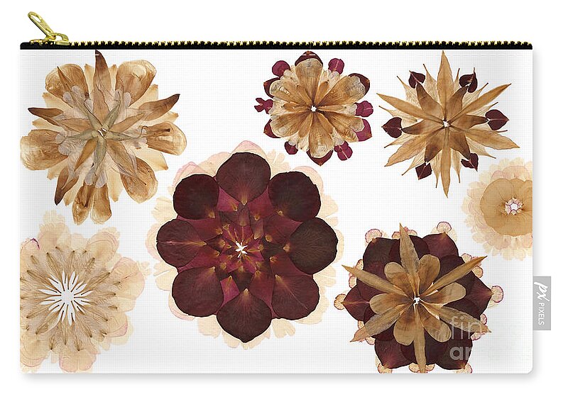 Flower Carry-all Pouch featuring the photograph Flower Petal Composition 1 by Michelle Bien