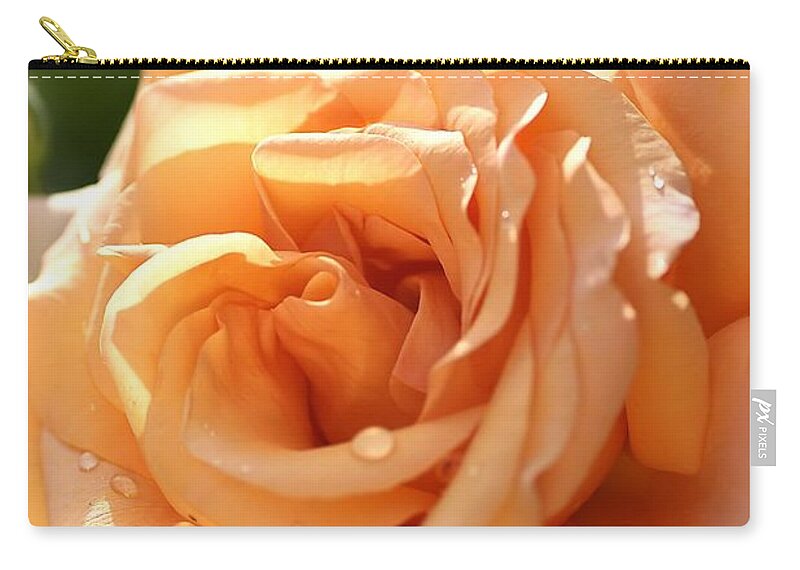 Flower Zip Pouch featuring the photograph Flower-orange-rose by Joy Watson