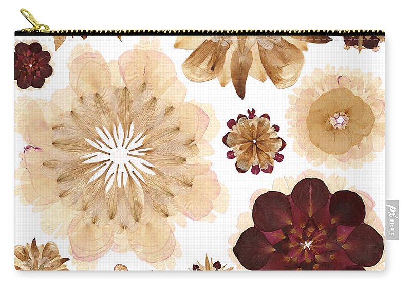 Flower Carry-all Pouch featuring the photograph Flower Petal Composition 3 by Michelle Bien