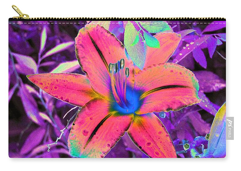 Flower Zip Pouch featuring the photograph Flower Power 1148 by Pamela Critchlow