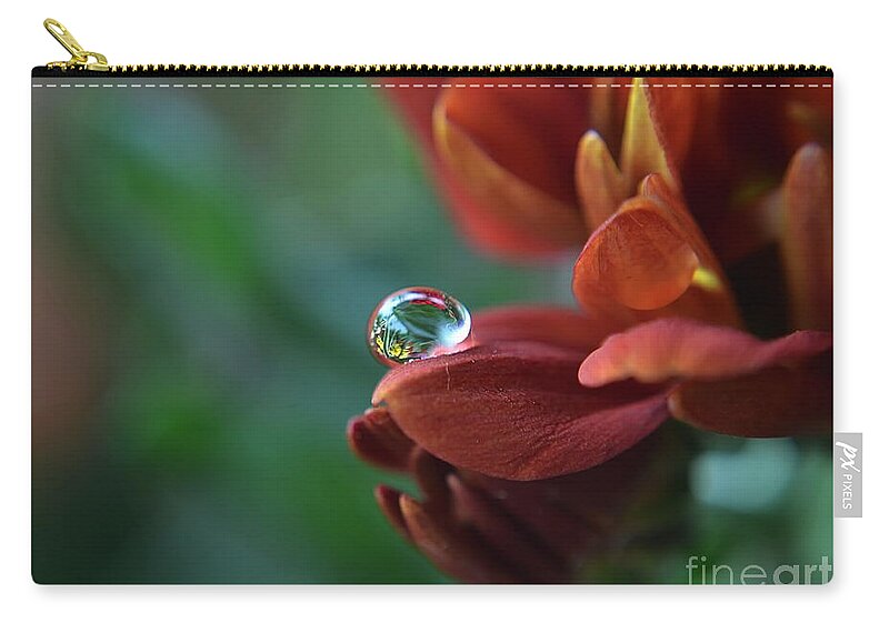 Abstract Zip Pouch featuring the photograph Flower Reflection by Michelle Meenawong