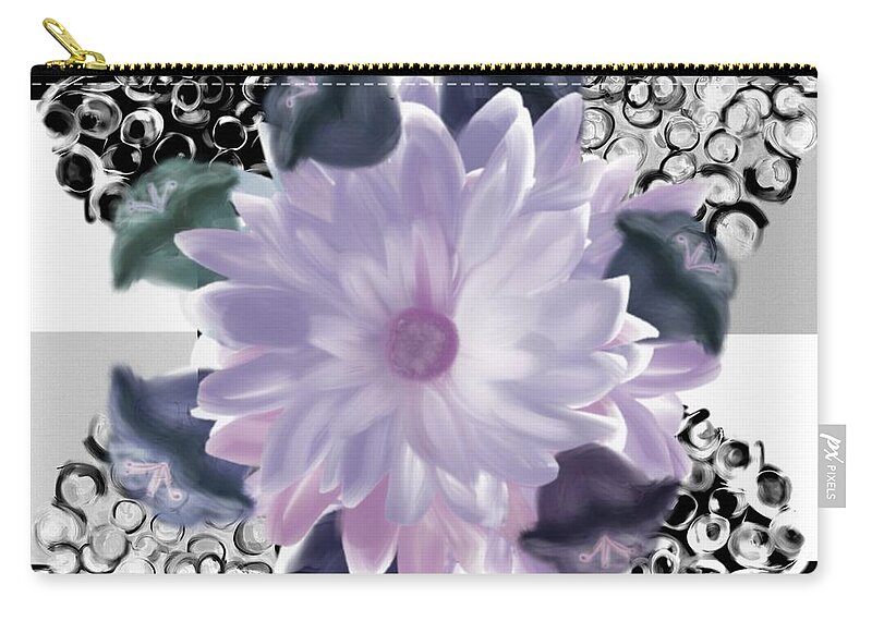 Floral Zip Pouch featuring the painting Flower spreeze by Christine Fournier