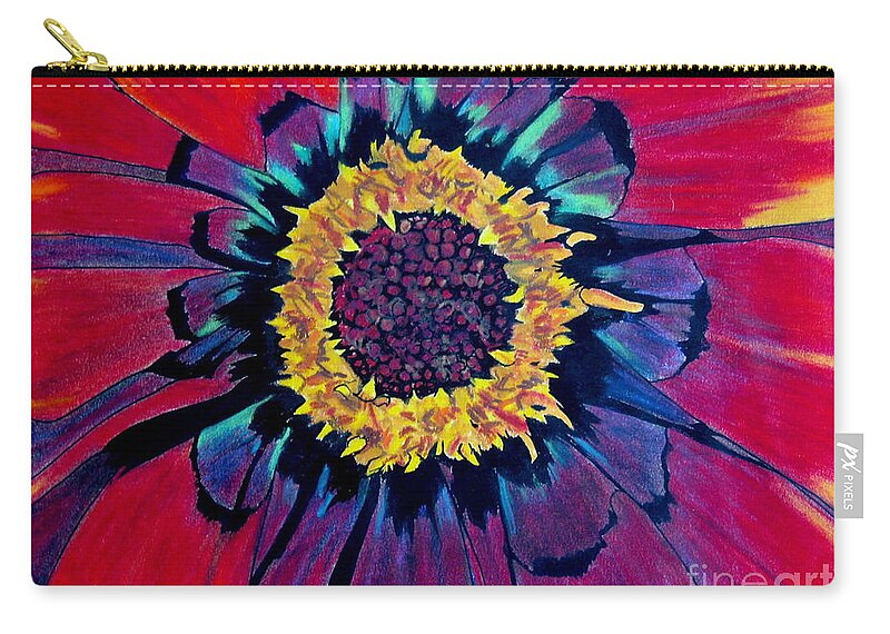 Flower Carry-all Pouch featuring the pastel Flowerburst by Rory Siegel