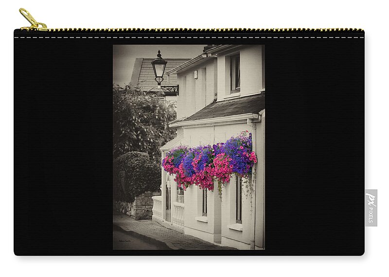 Flowers Zip Pouch featuring the photograph Flowers in Cashel by Rebecca Samler
