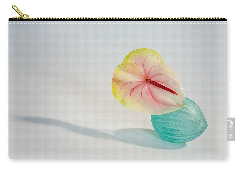 Flowers Zip Pouch featuring the photograph Flowers in Vases2 by Matthew Pace