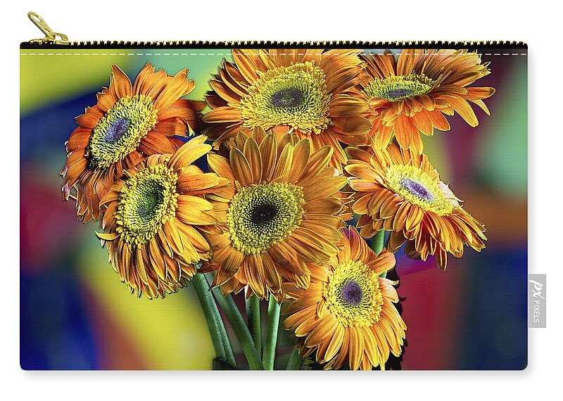 Flowers Zip Pouch featuring the photograph Flowers by Niels Nielsen