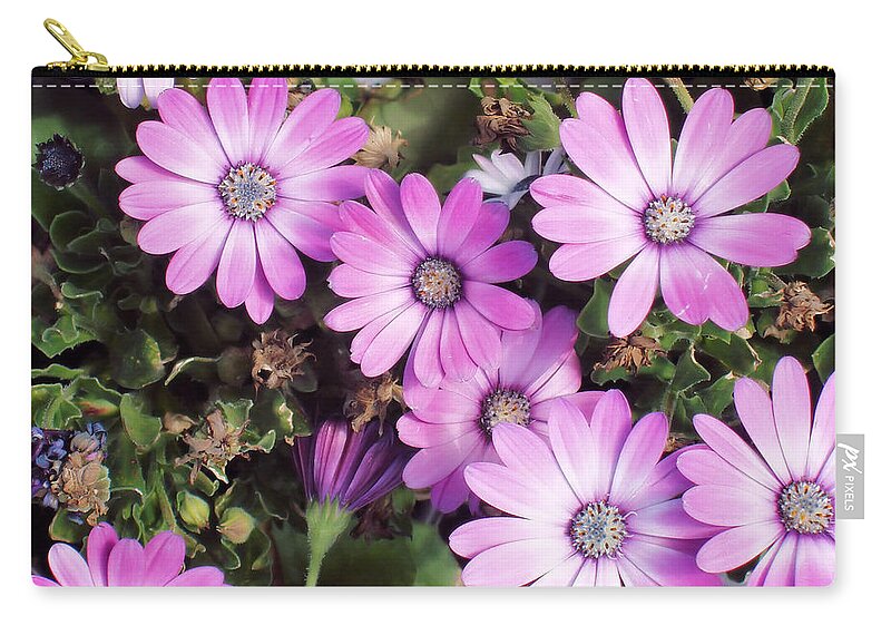 Flowering Zip Pouch featuring the photograph Flowers...silky Pink by Tom Druin