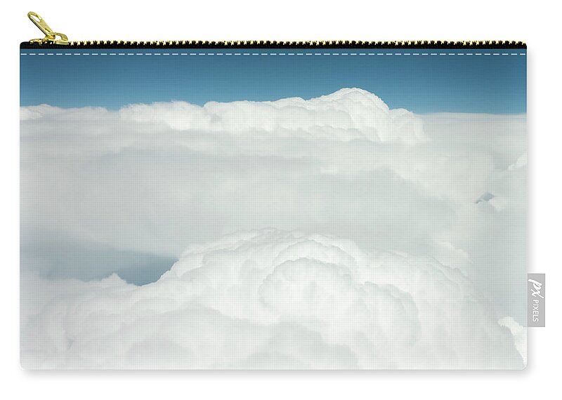 Scenics Zip Pouch featuring the photograph Flying Above The Weather, With by Ajansen