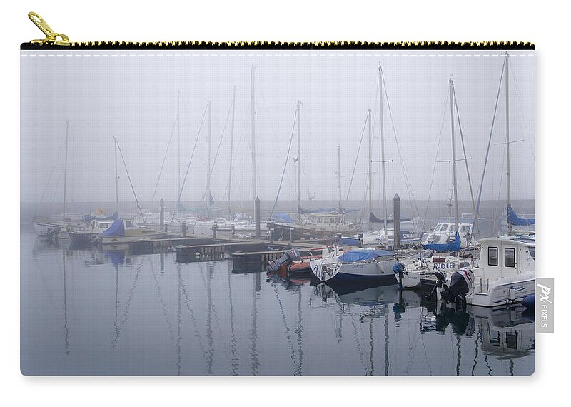 Marina Carry-all Pouch featuring the photograph Fog in Marina I by Elena Perelman