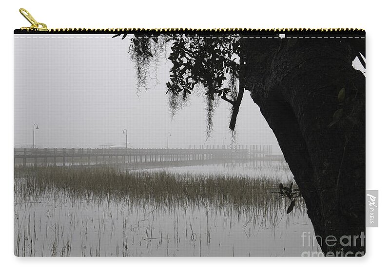 Fog Zip Pouch featuring the photograph Foggy Morning by Dale Powell