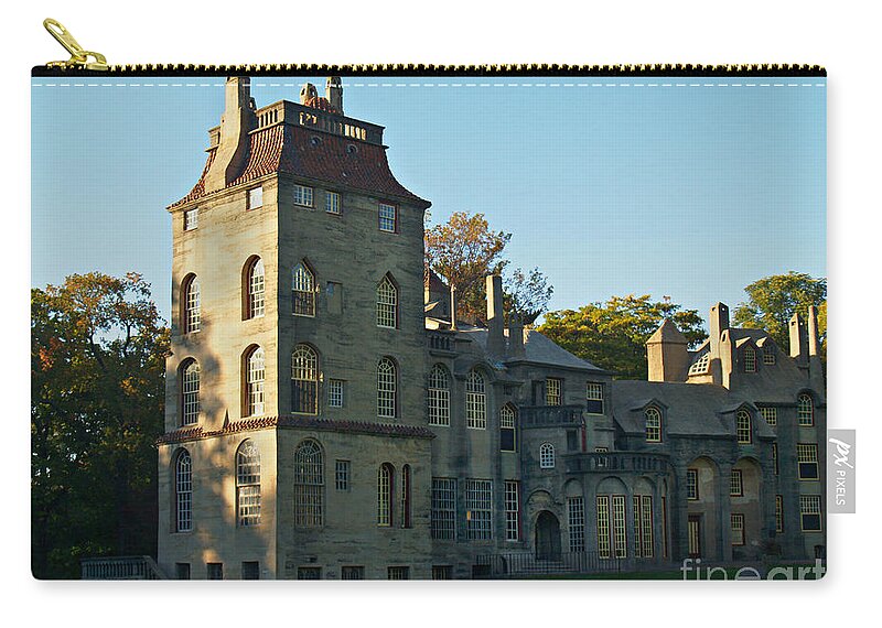 Fonthill Zip Pouch featuring the photograph Fonthill Castle in September - Doylestown by Anna Lisa Yoder