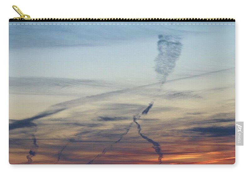 Cloud Zip Pouch featuring the photograph Foot In The Sky by Cynthia Guinn