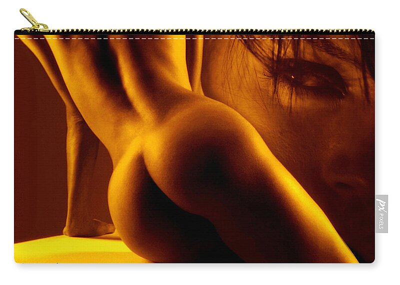 Art Zip Pouch featuring the digital art For your eyes only by Rafael Salazar