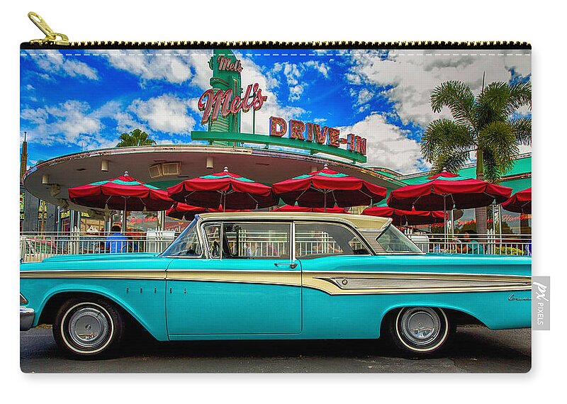 Universal Studios Zip Pouch featuring the photograph Ford Edsel Classic by Bill and Linda Tiepelman