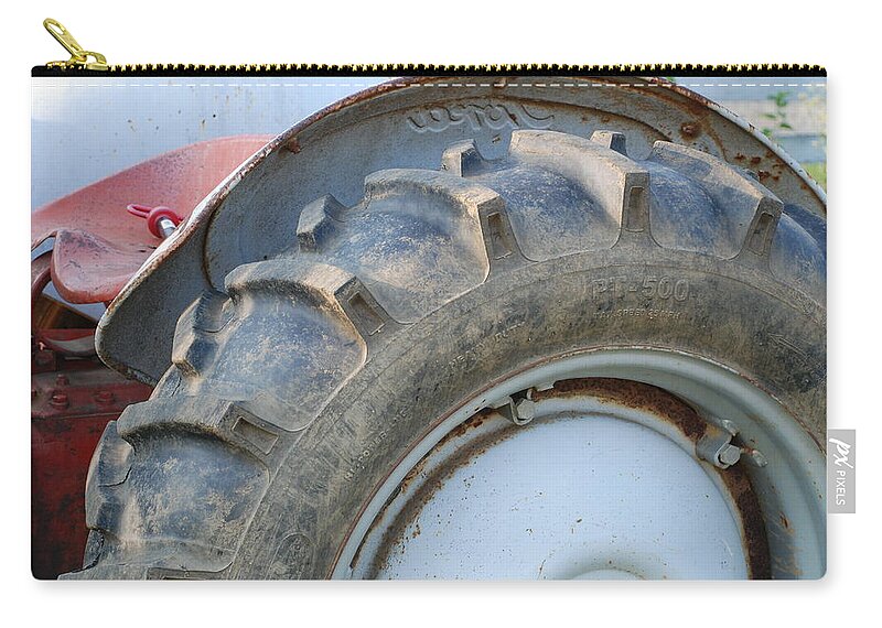 Ford Zip Pouch featuring the photograph Ford Tractor by Jennifer Ancker
