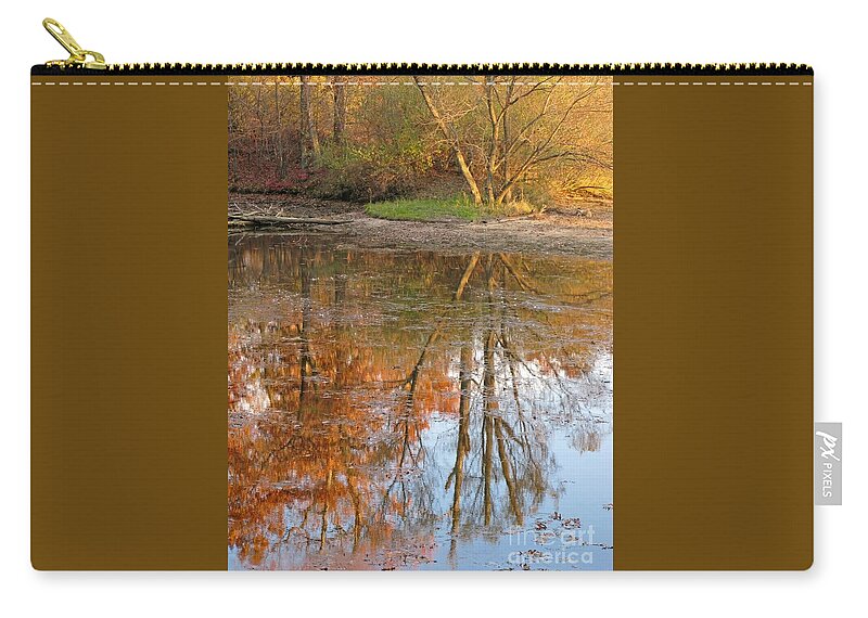 Autumn Zip Pouch featuring the photograph Forest Glow by Ann Horn