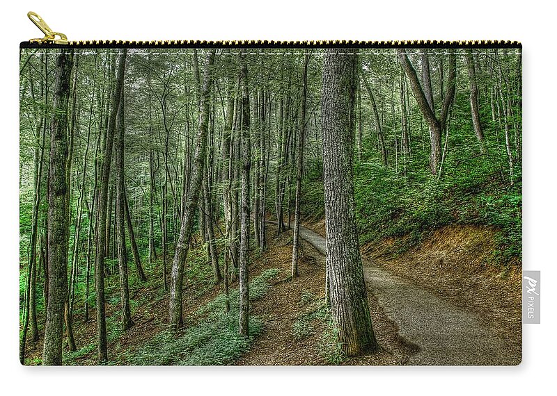 Great Smoky Mountains National Park Zip Pouch featuring the photograph Forest Path by Crystal Wightman