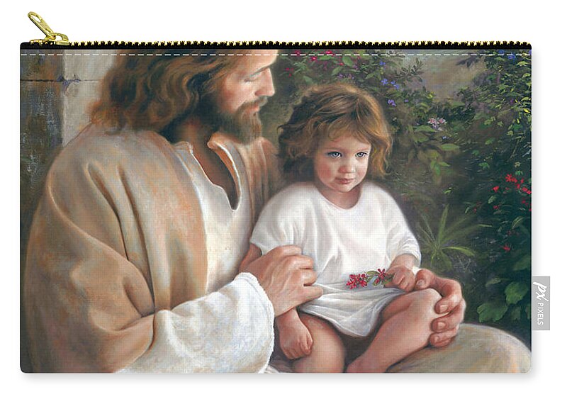 Jesus Zip Pouch featuring the painting Forever and Ever by Greg Olsen