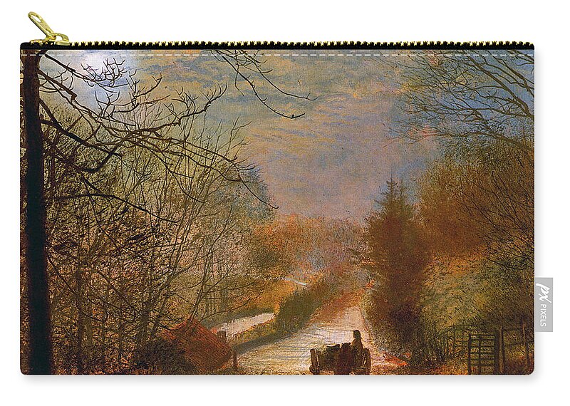 Grimshaw Zip Pouch featuring the painting Forge Valley Near Scarborough by Pam Neilands