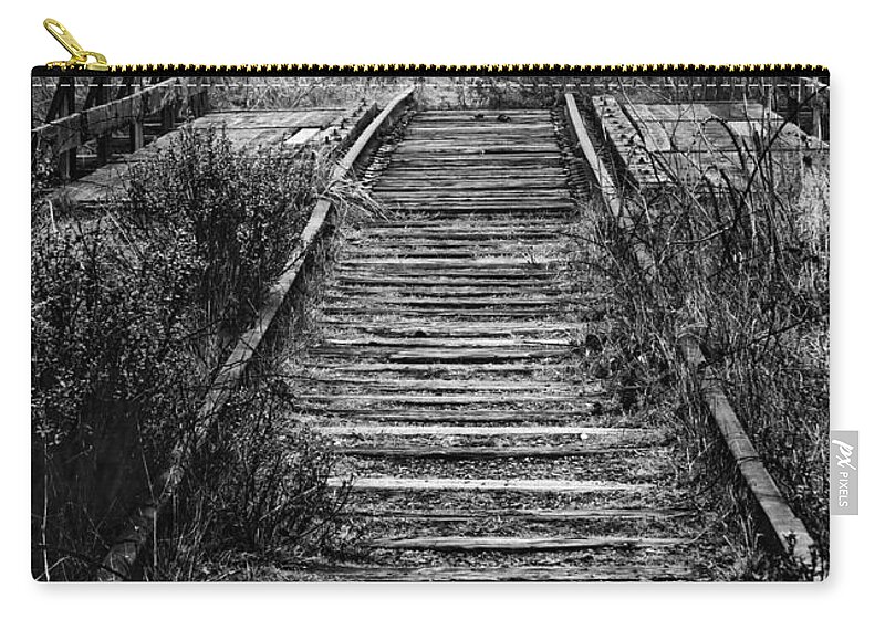 Railroad Zip Pouch featuring the photograph Forgotten Journeys by Betty Depee
