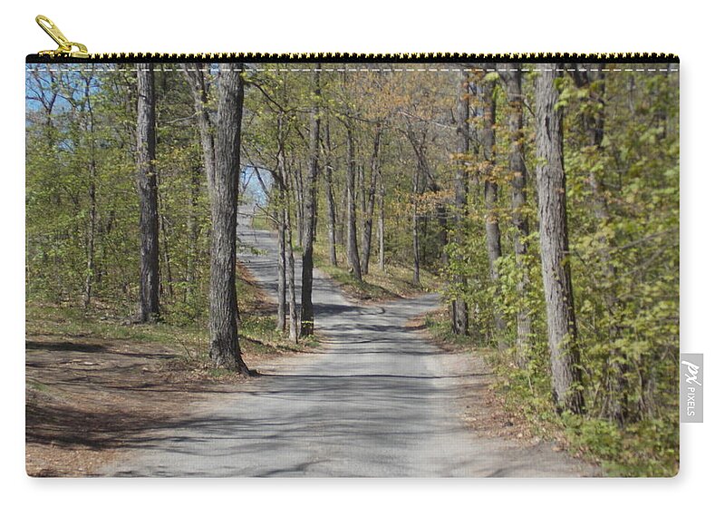 Greenfield Zip Pouch featuring the photograph Fork In The Road by Catherine Gagne