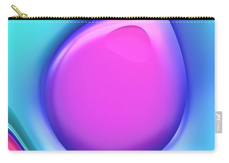 Forms Zip Pouch featuring the digital art Formes Lascives - s38a by Variance Collections