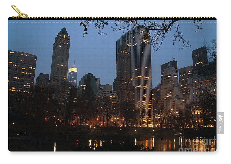 New York City Zip Pouch featuring the photograph Fortnight till Christmas by Elena Perelman