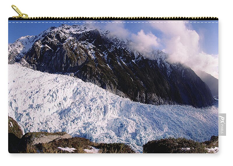 Feb0514 Zip Pouch featuring the photograph Fox Glacier Westland National Park New by Tui De Roy